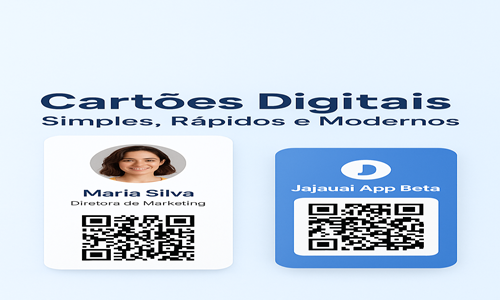 Cartões Digitais Simples, Rápidos e Modernos
